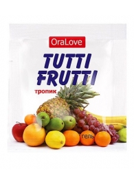Пробник гель-смазки Tutti-frutti со вкусом тропических фруктов - 4 гр. - Биоритм - купить с доставкой в Сургуте