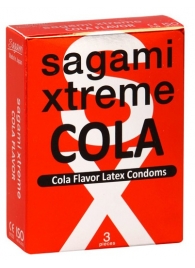 Ароматизированные презервативы Sagami Xtreme COLA - 3 шт. - Sagami - купить с доставкой в Сургуте