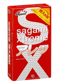 Утолщенные презервативы Sagami Xtreme Feel Long с точками - 10 шт. - Sagami - купить с доставкой в Сургуте