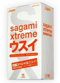 Ультратонкие презервативы Sagami Xtreme SUPERTHIN - 15 шт. - Sagami - купить с доставкой в Сургуте