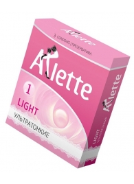 Ультратонкие презервативы Arlette Light - 3 шт. - Arlette - купить с доставкой в Сургуте