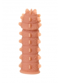 Телесная реалистичная насадка KOKOS Extreme Sleeve 04 с дополнительной стимуляцией - 12,7 см. - KOKOS - в Сургуте купить с доставкой