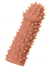 Телесная реалистичная насадка KOKOS Extreme Sleeve 07 с дополнительной стимуляцией - 12,7 см. - KOKOS - в Сургуте купить с доставкой