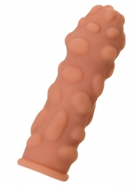 Телесная реалистичная насадка KOKOS Extreme Sleeve 11 с дополнительной стимуляцией - 12,7 см. - KOKOS - в Сургуте купить с доставкой