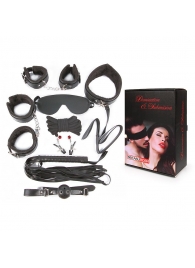 Большой игровой набор БДСМ: наручники, оковы, маска, кляп, плеть, ошейник с поводком, верёвка, зажимы для сосков - Notabu - купить с доставкой в Сургуте