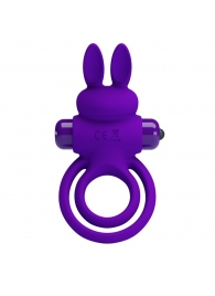 Фиолетовое эрекционное кольцо с вибростимуляцией клитора Vibrant Penis Ring III - Baile - в Сургуте купить с доставкой