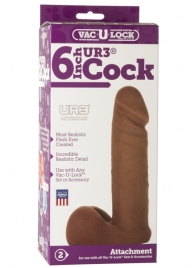 Насадка-мулат для трусиков Vac-U-Lock 6  ULTRASKYN Cock - 17,3 см. - Doc Johnson - купить с доставкой в Сургуте
