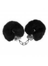 Черные меховые наручники Love с ключиками - Baile - купить с доставкой в Сургуте