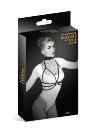 Черная упряжь на грудь Julia - Bijoux Pour Toi - купить с доставкой в Сургуте