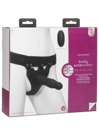 Черный полый вибрострапон Body Extensions BE Aroused - 17,78 см. - Doc Johnson - купить с доставкой в Сургуте