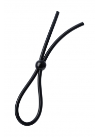 Черное лассо на пенис с одной бусиной - A-toys - в Сургуте купить с доставкой