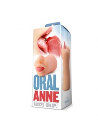 Телесный мастурбатор-ротик с язычком Oral Anne - Blush Novelties - в Сургуте купить с доставкой
