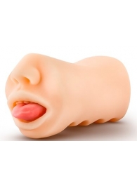 Телесный мастурбатор-ротик с язычком Oral Anne - Blush Novelties - в Сургуте купить с доставкой