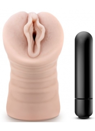 Телесный мастурбатор-вагина с вибропулей Ashley - Blush Novelties - в Сургуте купить с доставкой