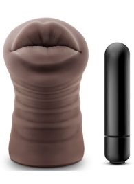 Коричневый мастурбатор-ротик Renee - Blush Novelties - в Сургуте купить с доставкой