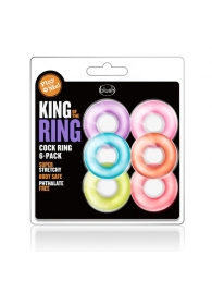 Набор из 6 эрекционных колец King of the Ring - Blush Novelties - в Сургуте купить с доставкой