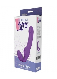 Фиолетовый безремневой вибрострапон DOUBLE DIPPER - Dream Toys - купить с доставкой в Сургуте