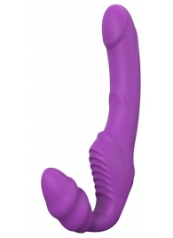 Фиолетовый безремневой вибрострапон DOUBLE DIPPER - Dream Toys - купить с доставкой в Сургуте