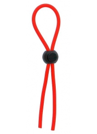 Красное эрекционное лассо с одной бусинкой-утяжкой STRETCHY THICK LASSO - Dream Toys - в Сургуте купить с доставкой
