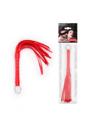 Красная плеть с рукоятью в оплетке - 28 см. - Notabu - купить с доставкой в Сургуте