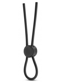 Черное силиконовое лассо на пенис SILICONE LOOP COCK RING - Blush Novelties - в Сургуте купить с доставкой