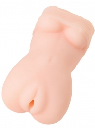 Телесный мастурбатор в виде женской фигурки - Toyfa Basic - в Сургуте купить с доставкой