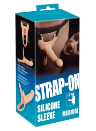 Силиконовый полый страпон на ремнях Silicone Strap-on - 16 см. - Orion - купить с доставкой в Сургуте
