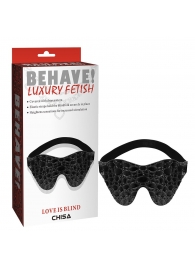 Черная маска на глаза Behave - Chisa - купить с доставкой в Сургуте