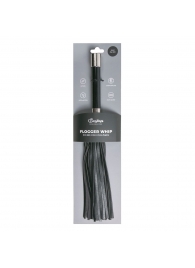 Черная плеть Easytoys Flogger With Metal Grip - 38 см. - Easy toys - купить с доставкой в Сургуте