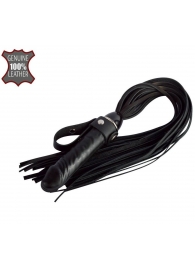 Черная плеть  Ковбой  с ручкой-фаллосом - 55 см. - Sitabella - купить с доставкой в Сургуте
