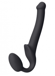 Черный безремневой страпон Silicone Bendable Strap-On S - Strap-on-me - купить с доставкой в Сургуте