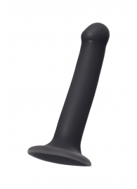 Черный фаллос на присоске Silicone Bendable Dildo M - 18 см. - Strap-on-me - купить с доставкой в Сургуте