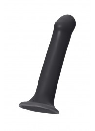 Черный фаллос на присоске Silicone Bendable Dildo L - 19 см. - Strap-on-me - купить с доставкой в Сургуте