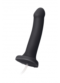 Черный фаллос с имитацией эякуляции Silicon Cum Dildo L - 19,6 см. - Strap-on-me - купить с доставкой в Сургуте