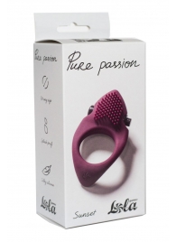 Бордовое эрекционное виброкольцо Pure Passion Sunset - Lola Games - в Сургуте купить с доставкой