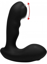 Черный стимулятор простаты Alpha-Pro 7X P-Milker Silicone Prostate Stimulator with Milking Bead - XR Brands - в Сургуте купить с доставкой
