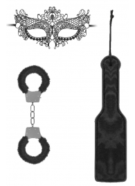 Черный игровой набор Introductory Bondage Kit №4 - Shots Media BV - купить с доставкой в Сургуте