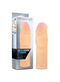 Телесная насадка-удлинитель на пенис PERFORMANCE 1.5INCH COCK XTENDER - 16 см. - Blush Novelties - в Сургуте купить с доставкой
