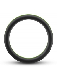 Черно-зеленое эрекционное кольцо Silicone Go Pro Cock Ring - Blush Novelties - в Сургуте купить с доставкой