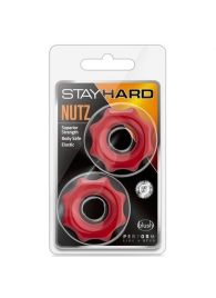 Набор из 2 красных фигурных эрекционных колец NUTZ - Blush Novelties - в Сургуте купить с доставкой