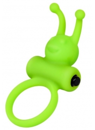 Зеленое эрекционное виброкольцо на пенис Cock Ring - A-toys - в Сургуте купить с доставкой