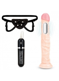Регулируемые трусики с вибрирующей насадкой - 21 см. - Lux Fetish - купить с доставкой в Сургуте