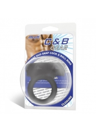 Черное двойное силиконовое кольцо С B GEAR - BlueLine - в Сургуте купить с доставкой