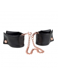 Черные мягкие наручники Entice French Cuffs с цепью - California Exotic Novelties - купить с доставкой в Сургуте