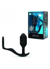 Черное эрекционное кольцо с анальным плагом Snug   Tug - b-Vibe - в Сургуте купить с доставкой
