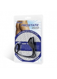 Стимулятор простаты с фиксацией эрекционным кольцом Prostate Gear - BlueLine - в Сургуте купить с доставкой
