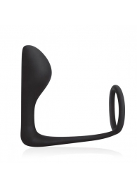 Стимулятор простаты с фиксацией эрекционным кольцом Prostate Gear - BlueLine - в Сургуте купить с доставкой