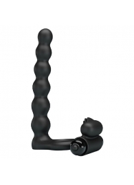Черная насадка для двойной стимуляции Hercules Penis Sheath III - 15,3 см. - Baile - купить с доставкой в Сургуте