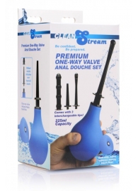 Анальный душ с 3 насадками Premium One-way Valve Anal Douche Set - XR Brands - купить с доставкой в Сургуте