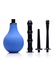 Анальный душ с 3 насадками Premium One-way Valve Anal Douche Set - XR Brands - купить с доставкой в Сургуте